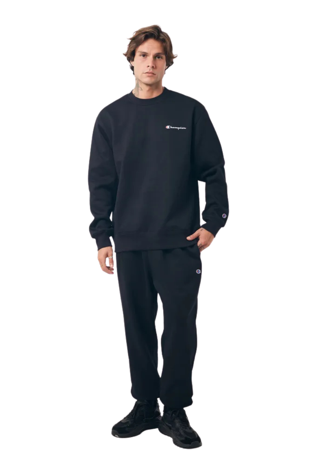MOLETOM CHAMPION CREWNECK ATH SCRIPT GF88BY08160PT