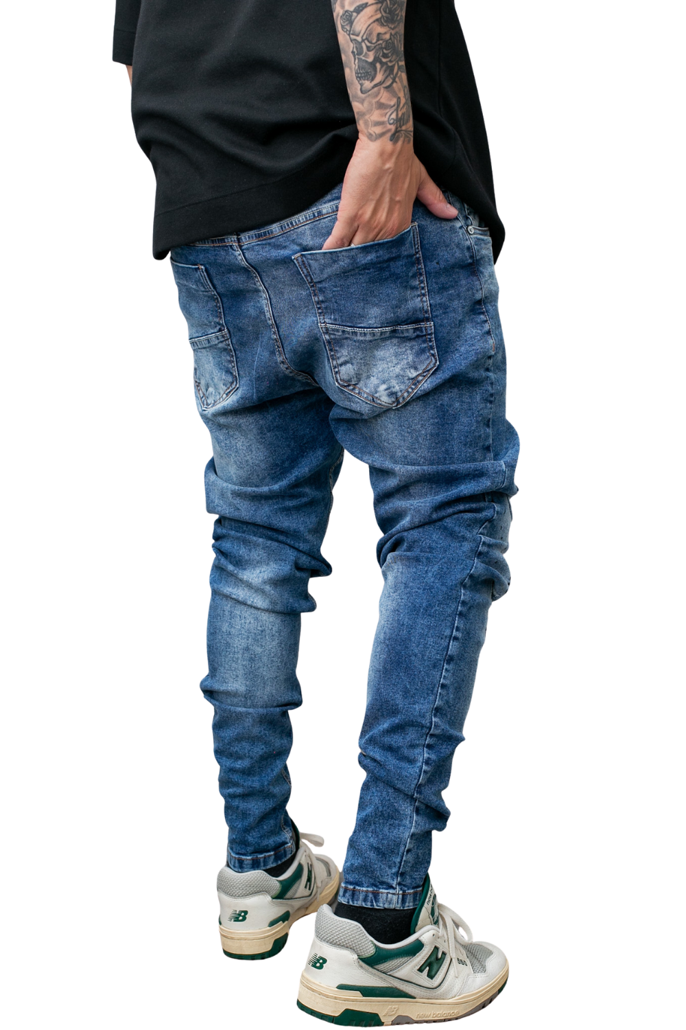 CALÇA LLEVA JEANS SUPER SKINNY C/ RASGO RESPINGO LL9006