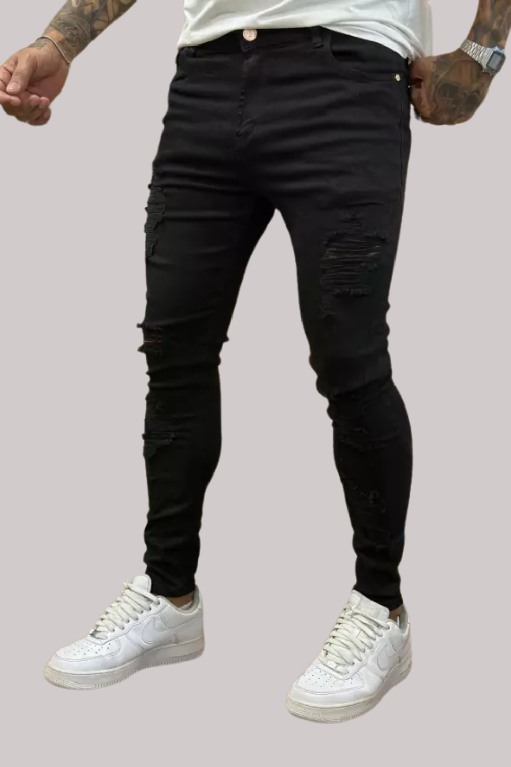 CALÇA JEANS LLEVA DESTROYED