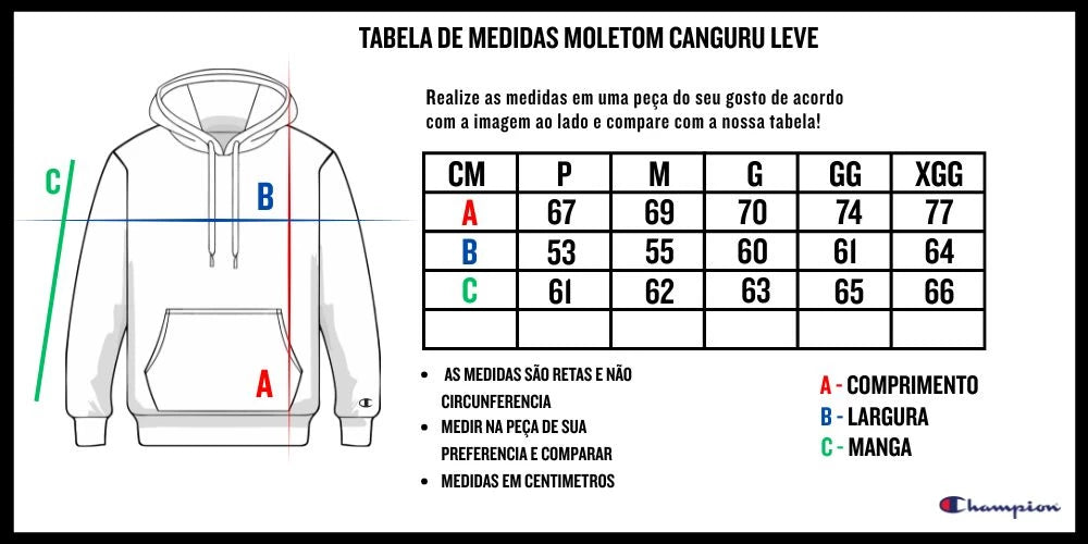 MOLETOM CHAMPION HOODIE ATHLETIC SCRIPT GF89B.Y06794