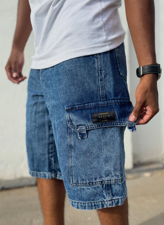Bermuda jeans baggy cargo Austin