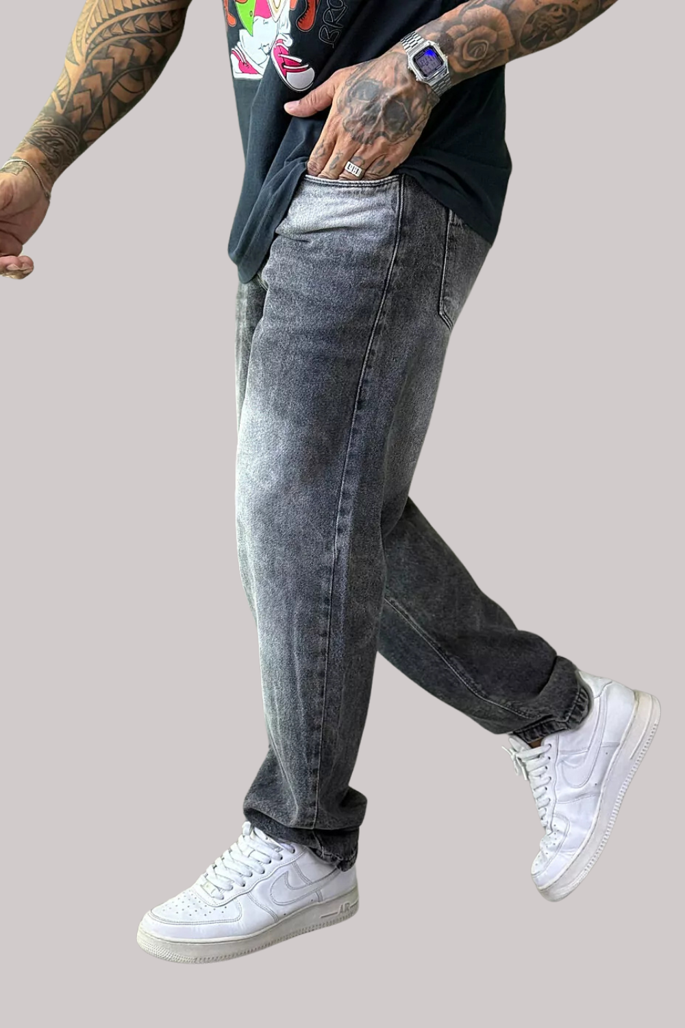 CALÇA JEANS BAGGY LISA GRAFITE JAY JONES JAY8117