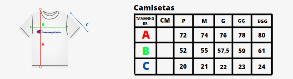 CAMISETA CHAMPION MINI SCRIPT BORDADO