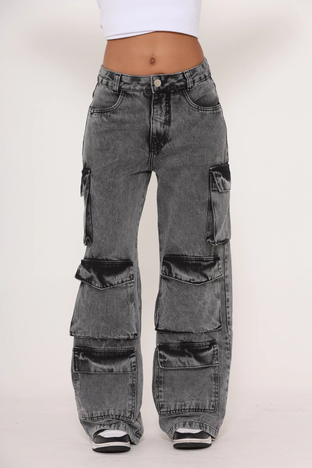 Calça cargo Denim & Co Feminina