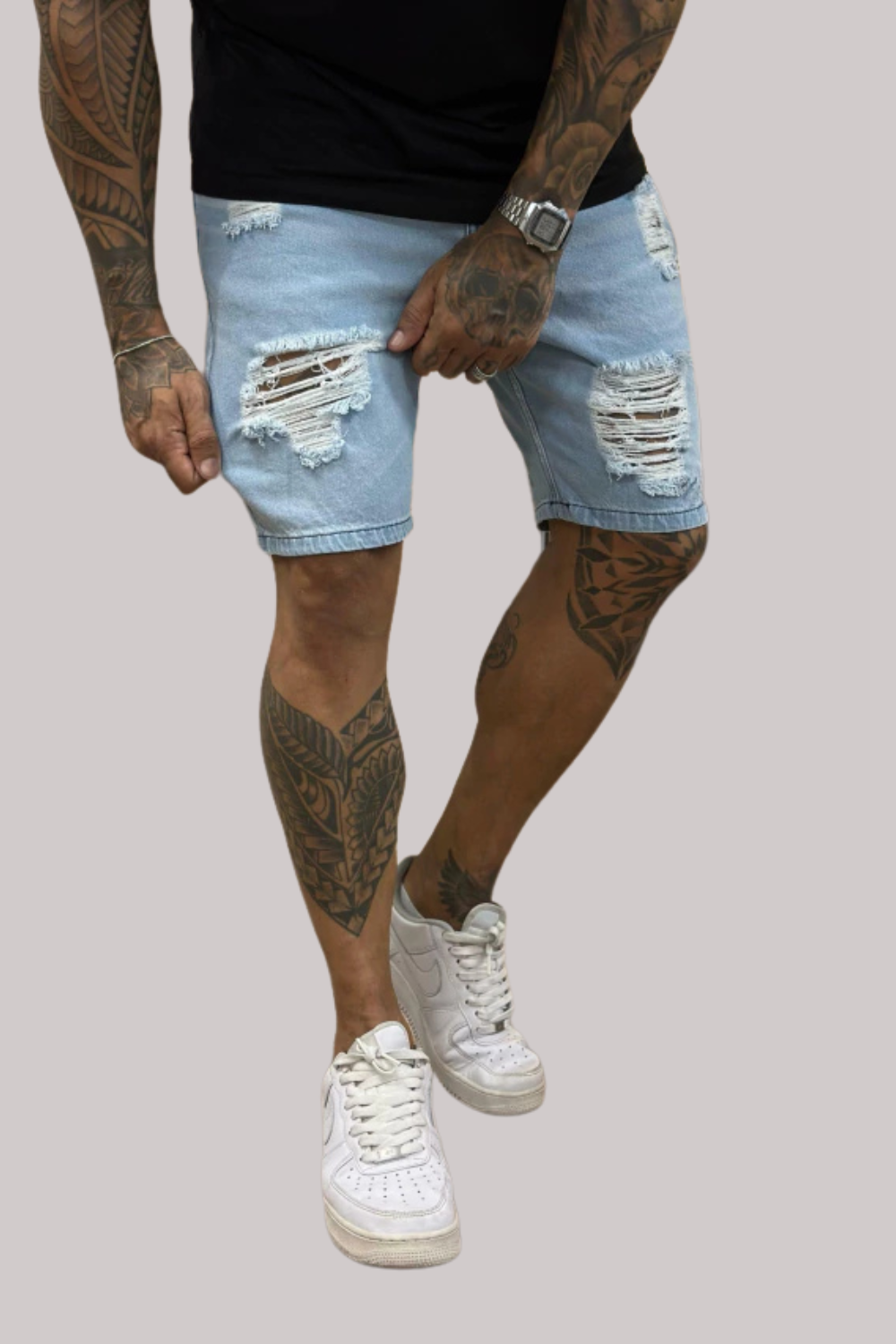 BERMUDA JEANS PREMIUM CLARA DESTROYED LLEVA