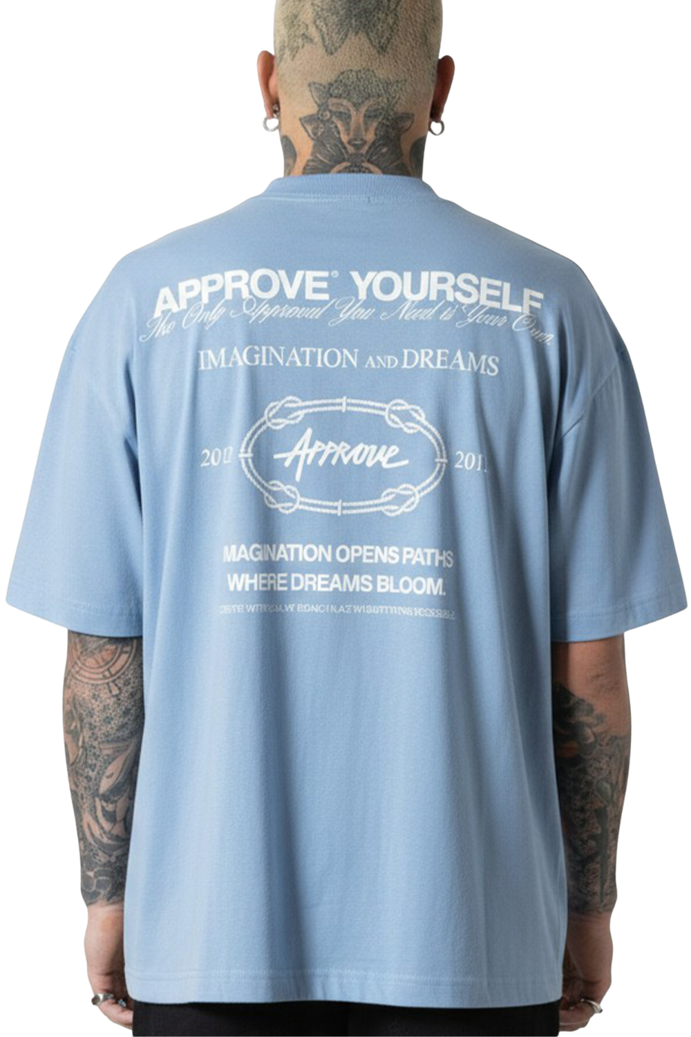 CAMISETA APPROVE HUGE YRSLF TIMELESS 7918 AZUL CLARO