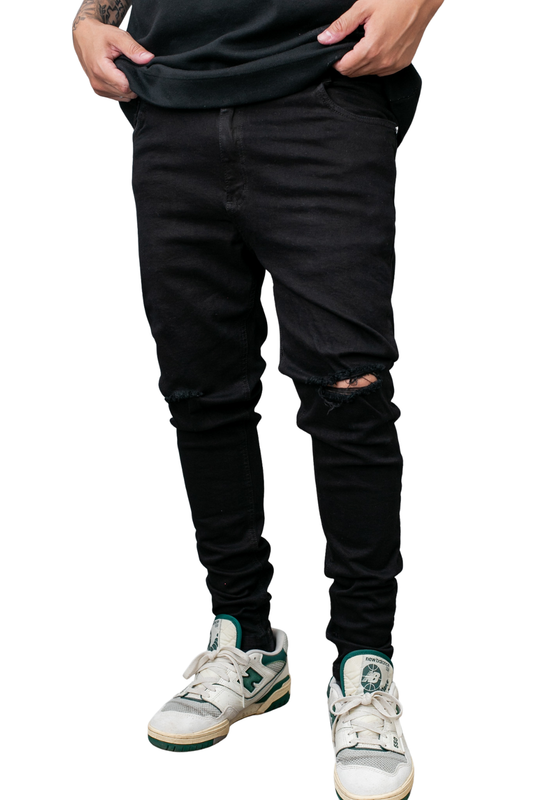 CALÇA LLEVA JEANS SUPER SKINNY C/ RASGO NO JOELHO LL9007