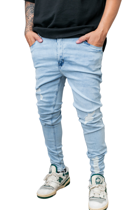 CALÇA LLEVA JEANS SUPER SKINNY C/ RASGOS LL9042