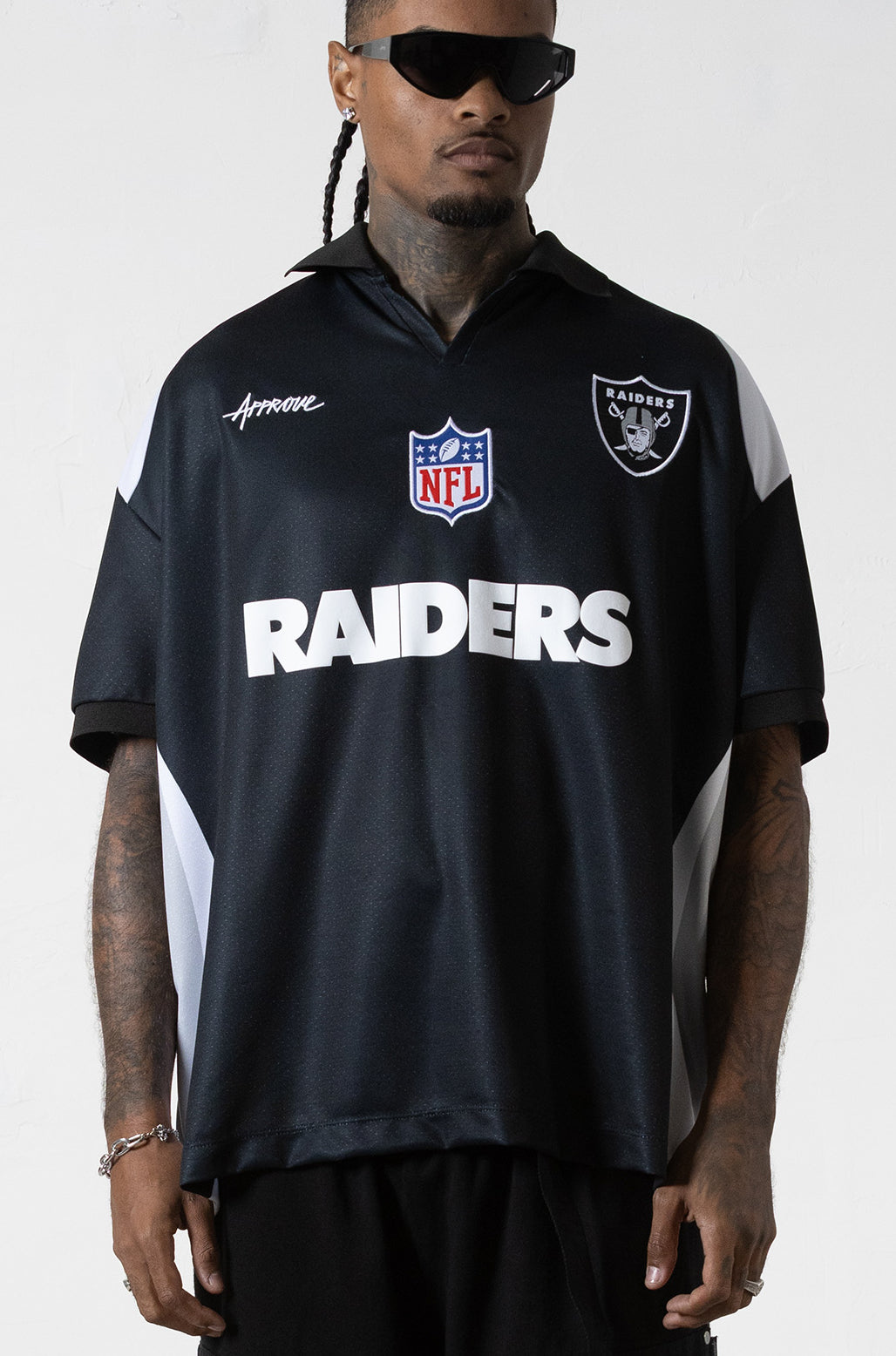 Camiseta Polo Approve x NFL II Raiders Preta