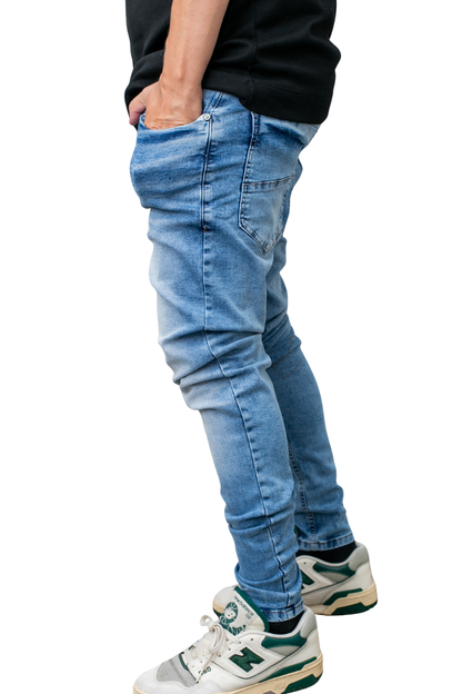 CALÇA LLEVA JEANS SUPER SKINNY MARMORIZADA LL9025