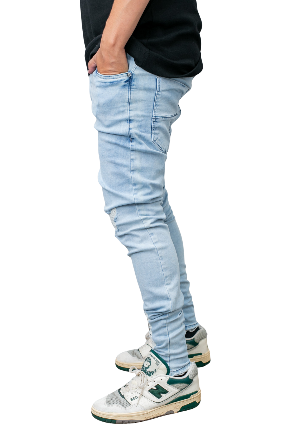 CALÇA LLEVA JEANS SUPER SKINNY C/ RASGOS LL9042