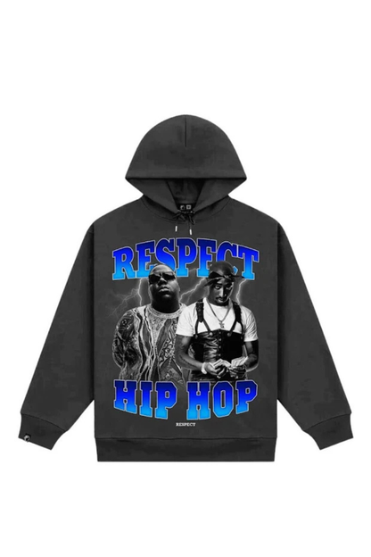 MOLETOM C/ CAPUZ RESPECT VINTAGE 2PAC AND BIG BLU-2PACBIG-CZ