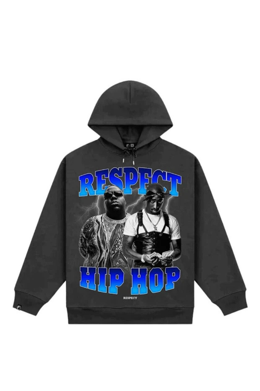 MOLETOM C/ CAPUZ RESPECT VINTAGE 2PAC AND BIG BLU-2PACBIG-CZ