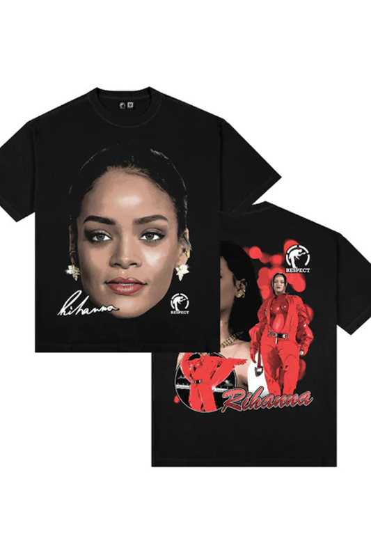 CAMISETA RESPECT OVERSIZED FACE RIHANNA TS-RIHANNA-PT