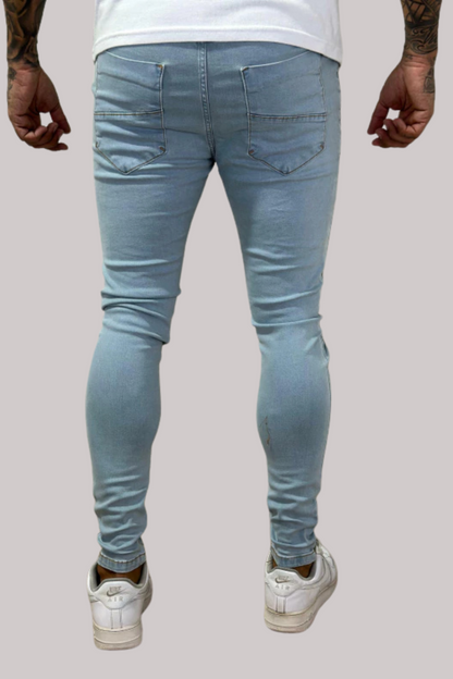 CALÇA JEANS LLEVA DESTROYED CLARO