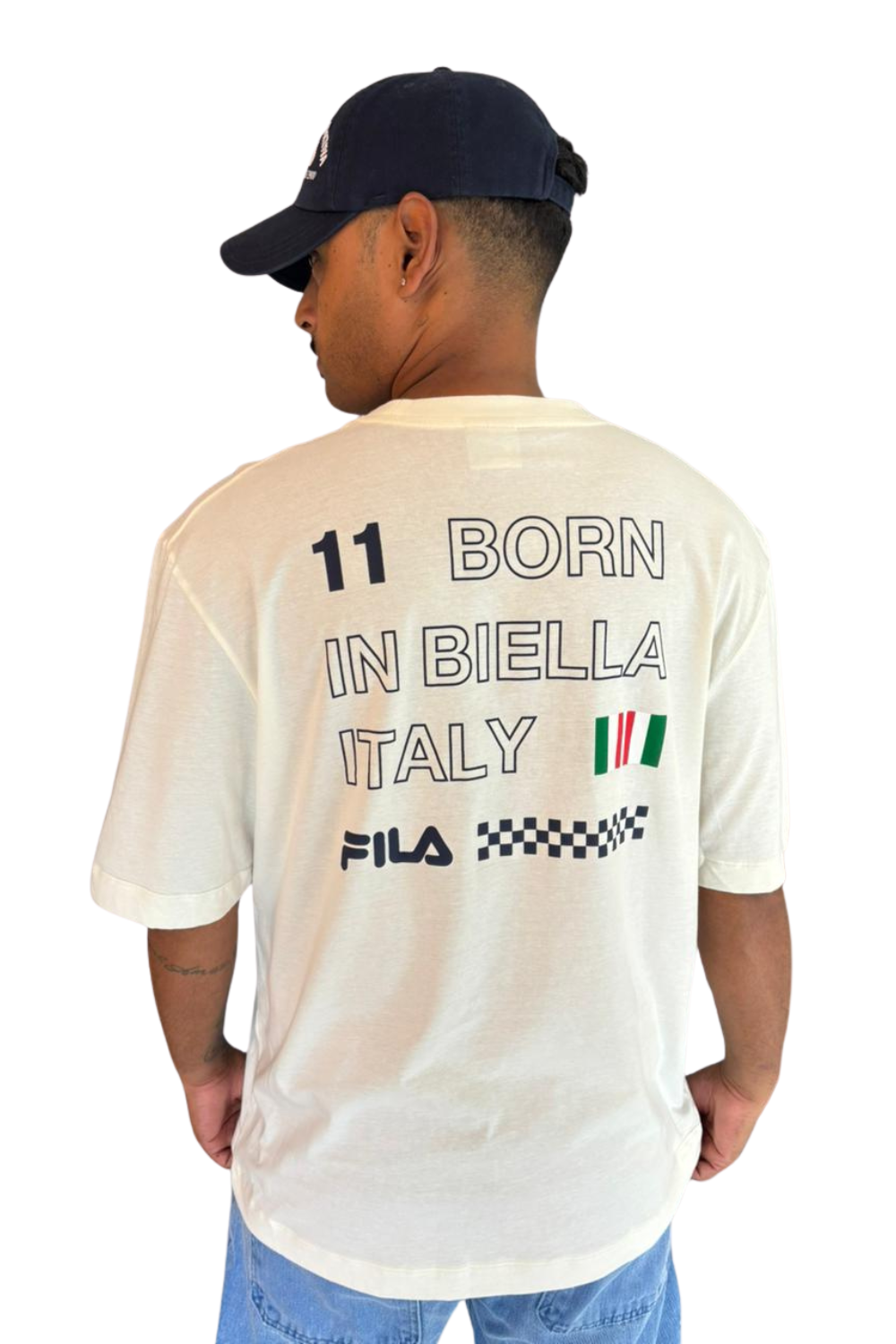 CAMISETA FILA OVER BORN IN BIELLA GRAPHIC F11SP00040OFF