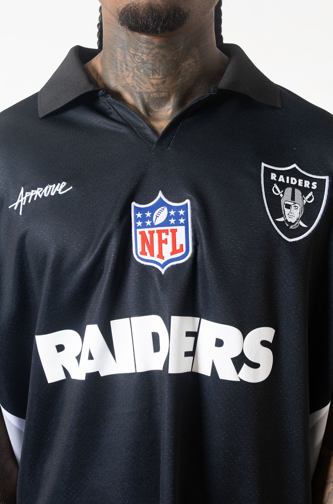 Camiseta Polo Approve x NFL II Raiders Preta