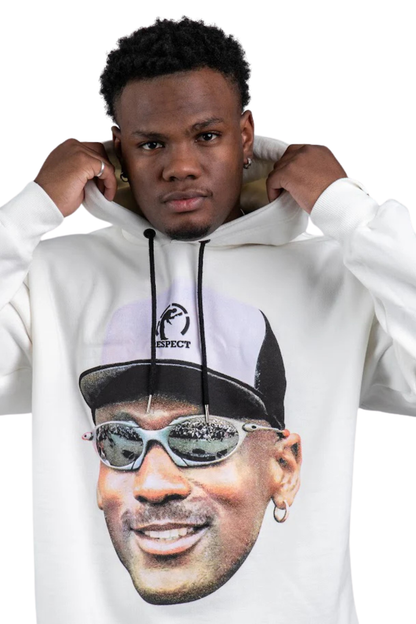 MOLETOM C/ CAPUZ RESPECT FACE MICHAEL JORDAN BLU-MJ-OFF