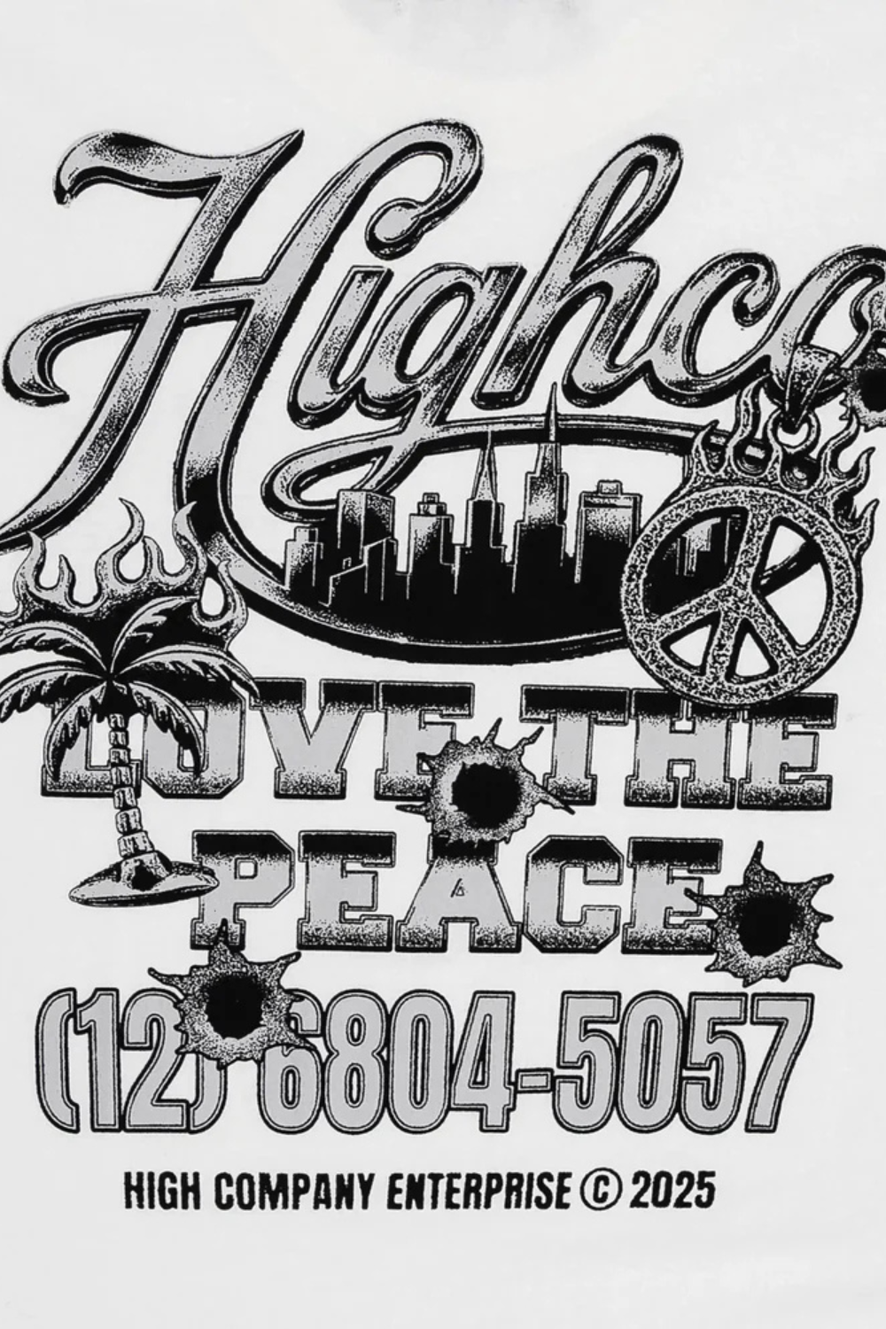 CAMISETA HIGH TEE LOVE THE PEACE TS736.01