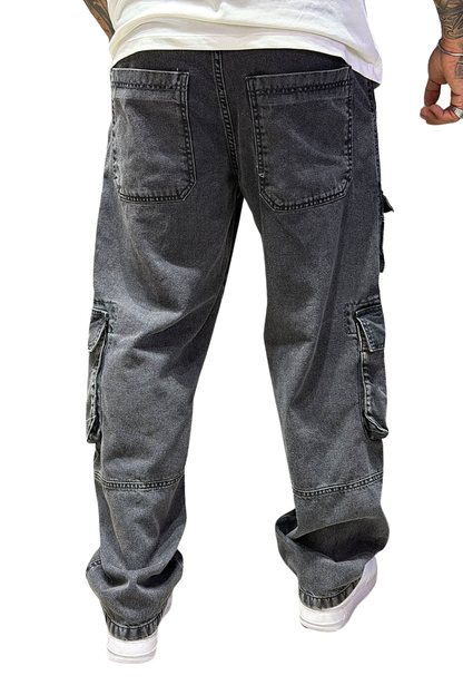 CALÇA OVERSIZED GRAFITE COM BOLSO JAY8691