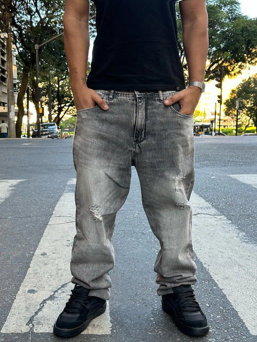 Calça Cinza Estonada