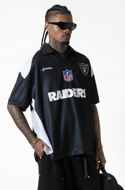 Camiseta Polo Approve x NFL II Raiders Preta