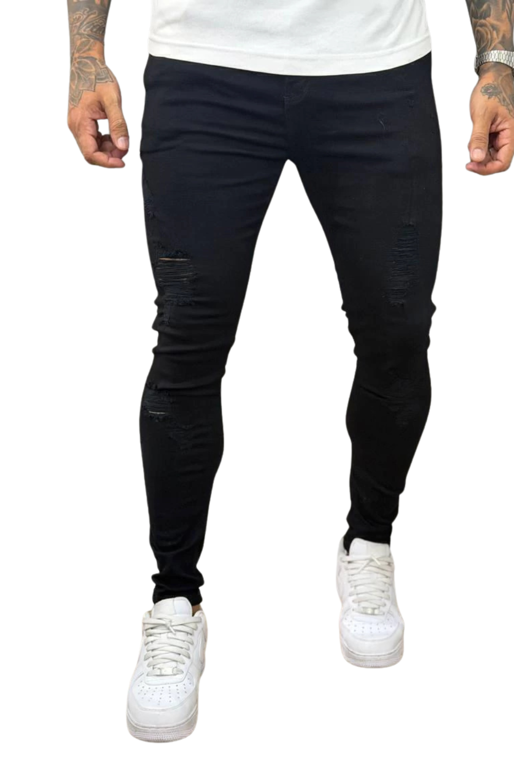 CALÇA LLEVA JEANS SKINNY RASGADA LL9110