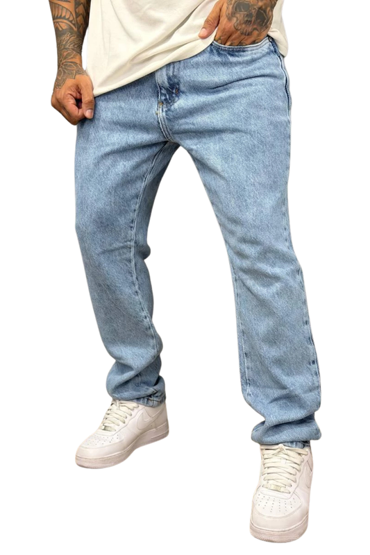 CALÇA LLEVA JEANS RETA TEXTURIZADA LL9107