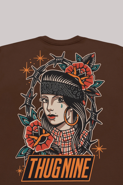 CAMISETA THUG NINE CHICANA COLORS