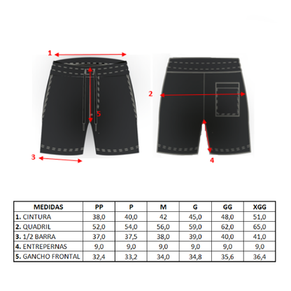 SHORT THE SAINT COM RECORTE NYLON