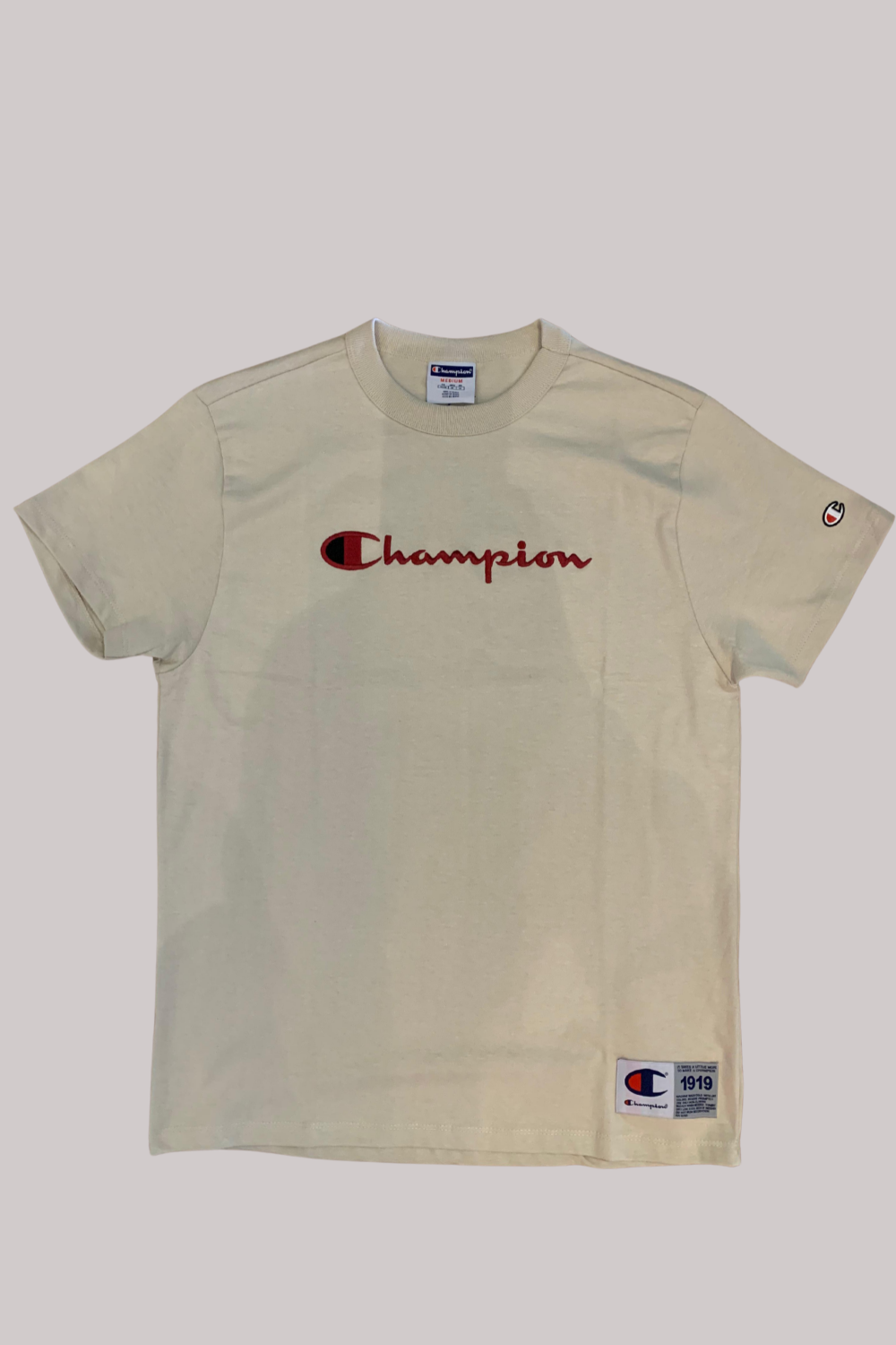 CAMISETA CHAMPION BORDADO EVA TECIDO MEIA MALHA GROSSO