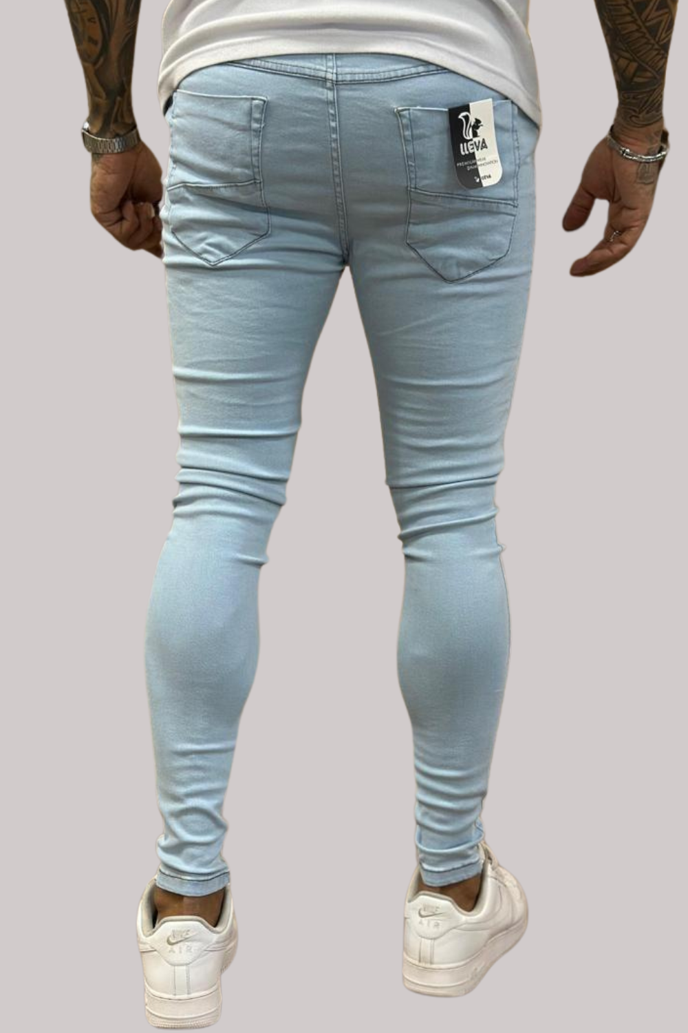 CALÇA JEANS LLEVA SUPER SKINNY CLARO LISA