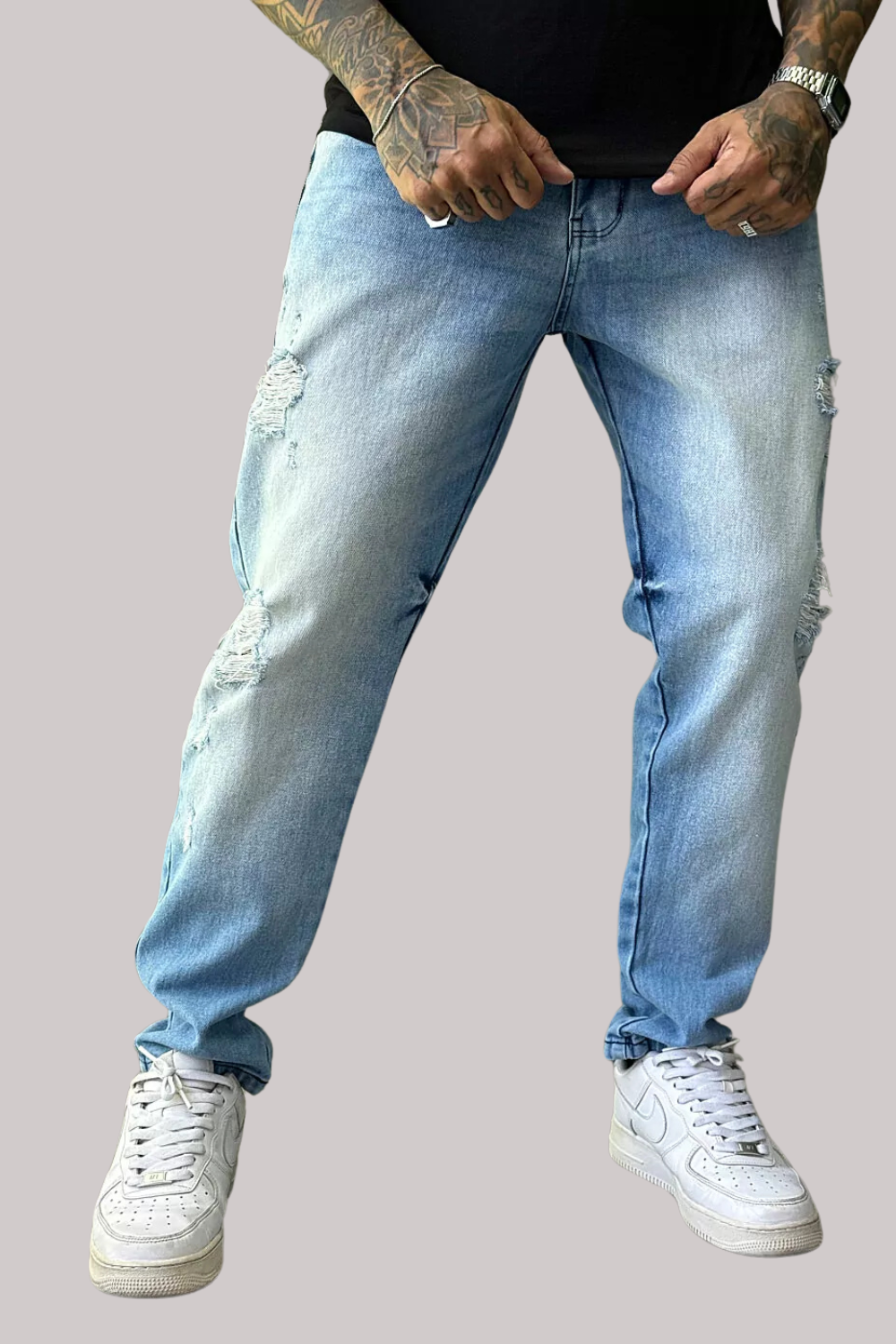 CALÇA JEANS MÉDIO BAGGY DESTROYED JAY JONES JAY8039
