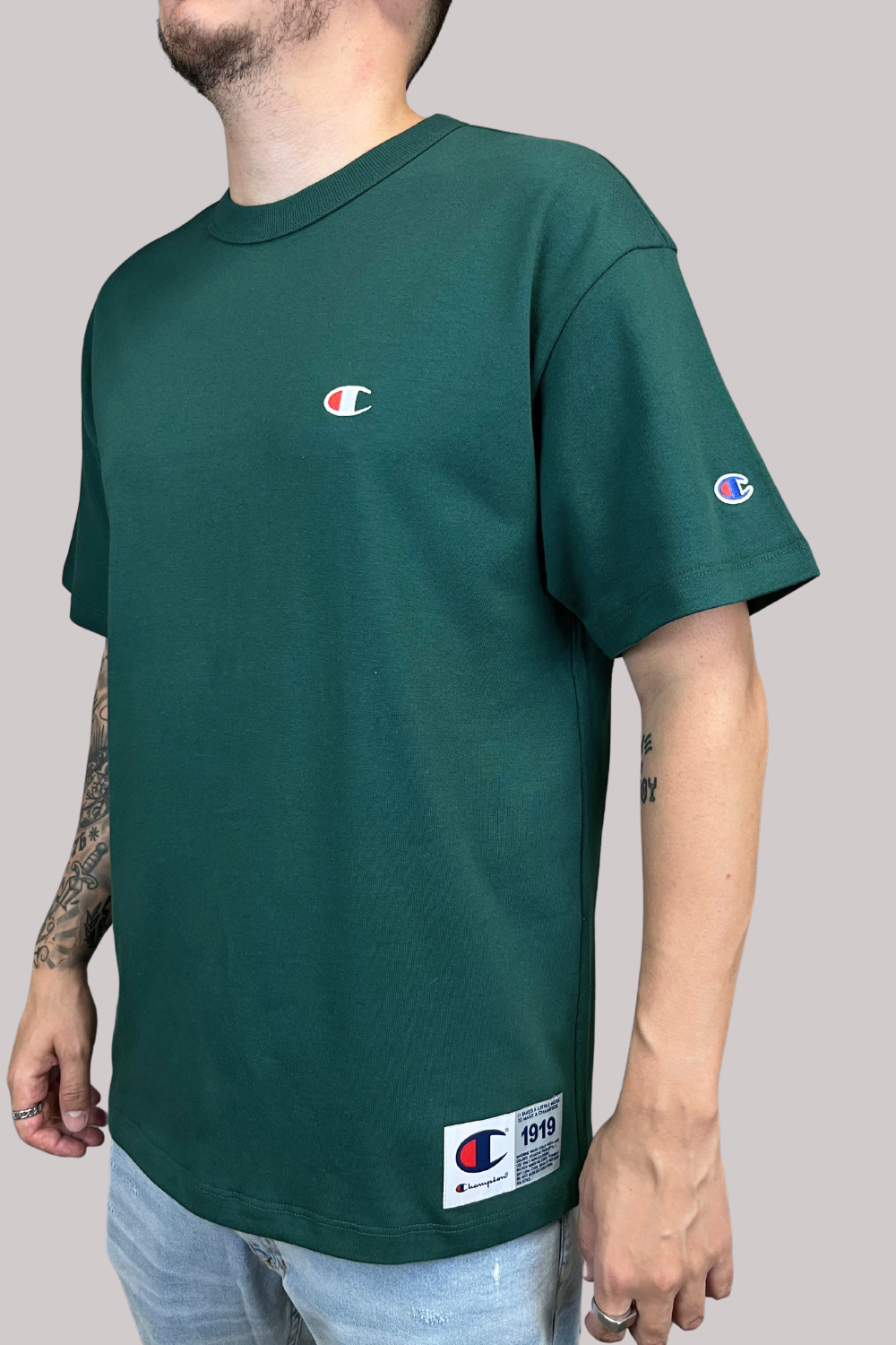 CAMISETA CHAMPION PES MC LOGO C EMBROID