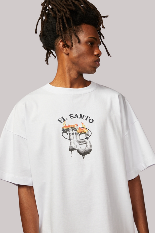 CAMISETA THE SAINT OVERSIZED ELSANTO FUEGO