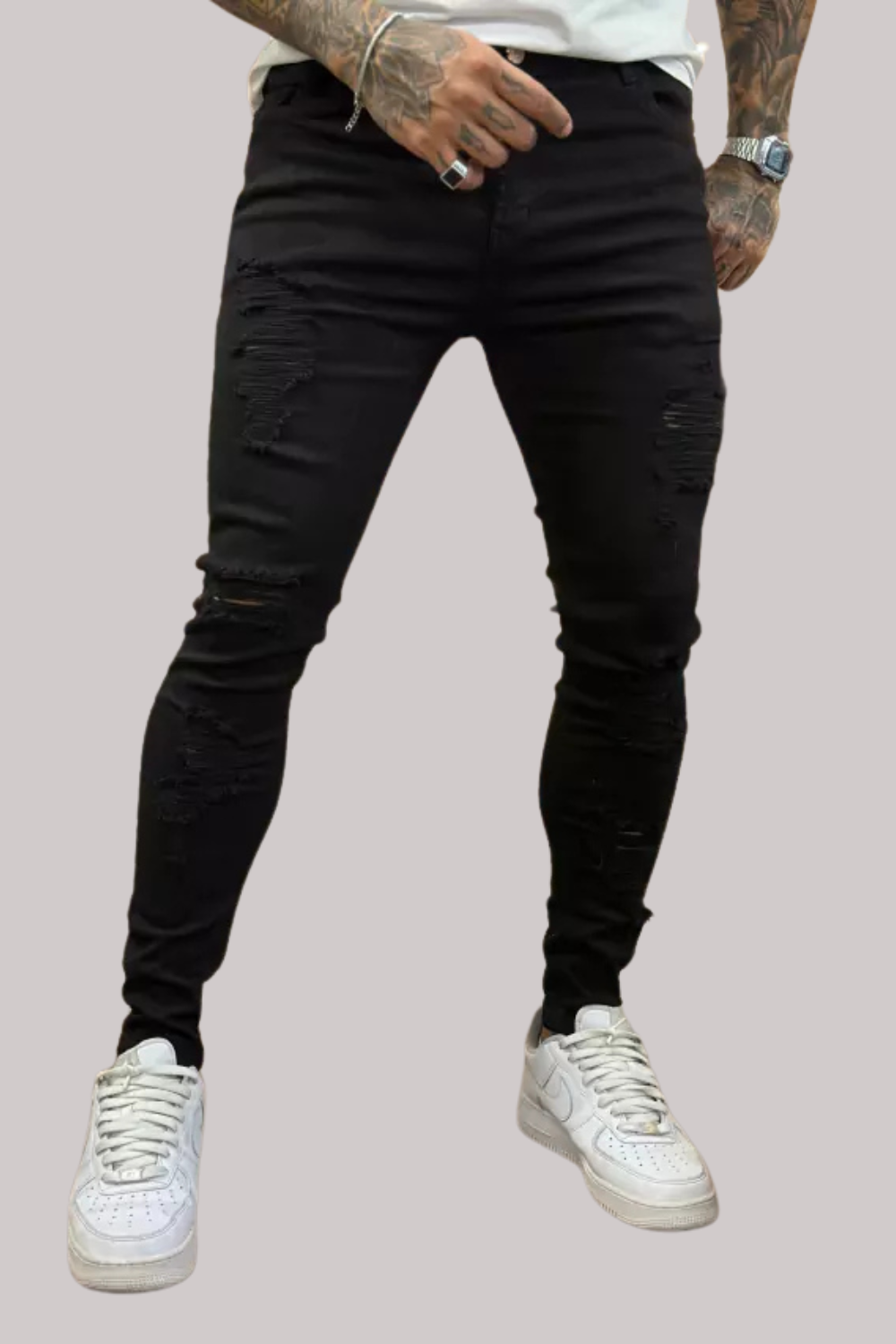 CALÇA JEANS LLEVA DESTROYED