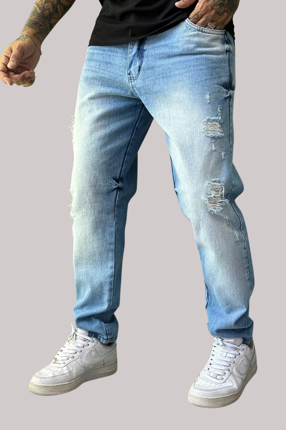 CALÇA JEANS MÉDIO BAGGY DESTROYED JAY JONES JAY8039