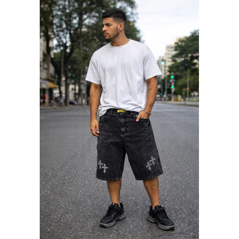 Bermuda Denim & Co Preta Estonada