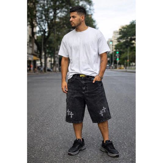 Bermuda Denim & Co Preta Estonada