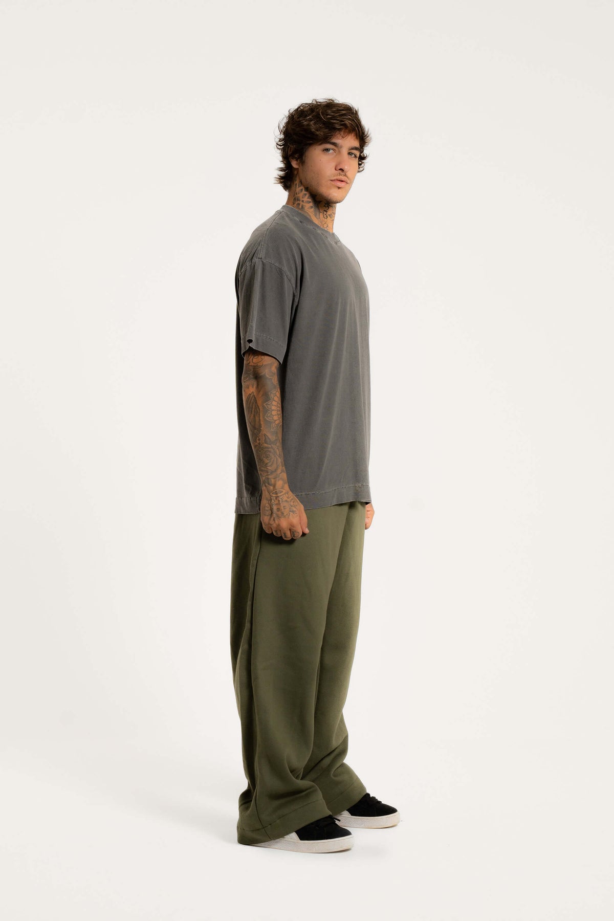 Camiseta Heavy Oversized - Chumbo
