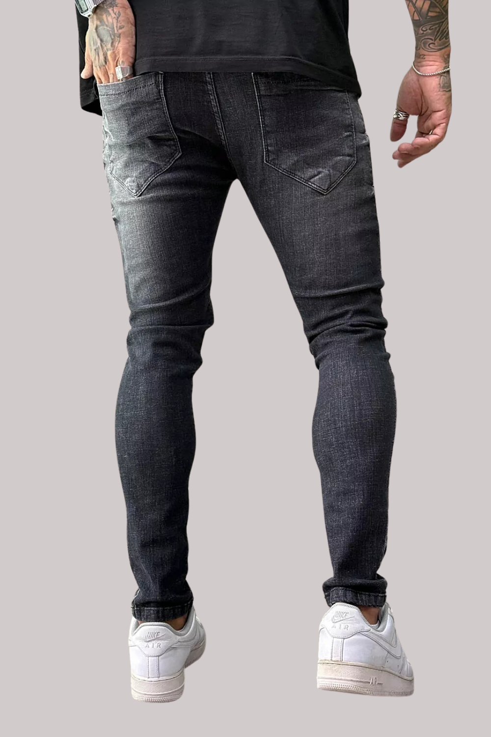 CALÇA JEANS CINZA COM PUÍDOS JAY JONES JAY7971