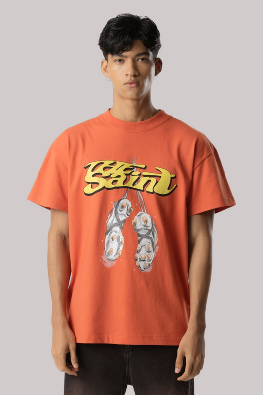 CAMISETA THE SAINT BOXY CLEATS ORANGE