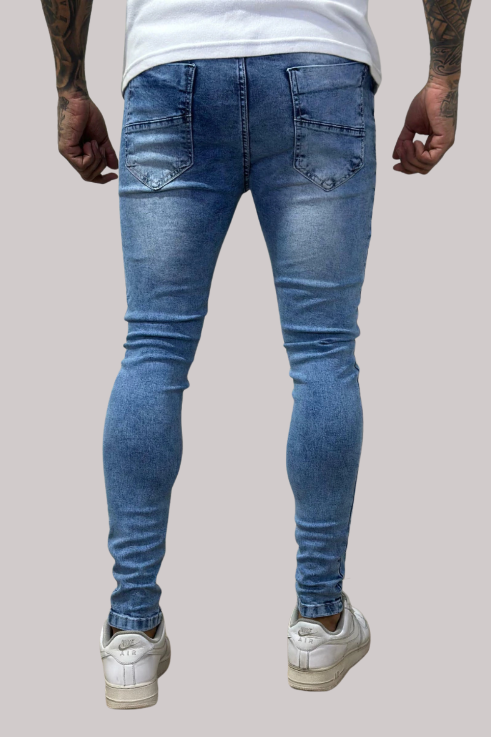 CALÇA LLEVA SUPER SKINNY DESTROYED JEANS CLARO CJLLEVA0041