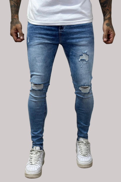 CALÇA LLEVA SUPER SKINNY DESTROYED JEANS CLARO CJLLEVA0041
