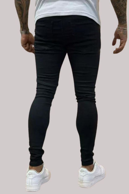 CALCA JEANS LLEVA SUPER SKINNY DETALHE DESTROYED