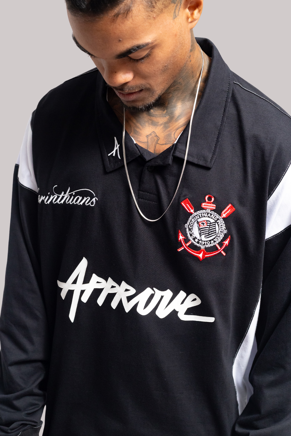 CAMISETA MANGA LONGA APPROVE X CORINTHIANS II