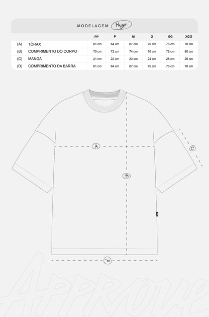 Camiseta Huge Approve Destroyed Bege