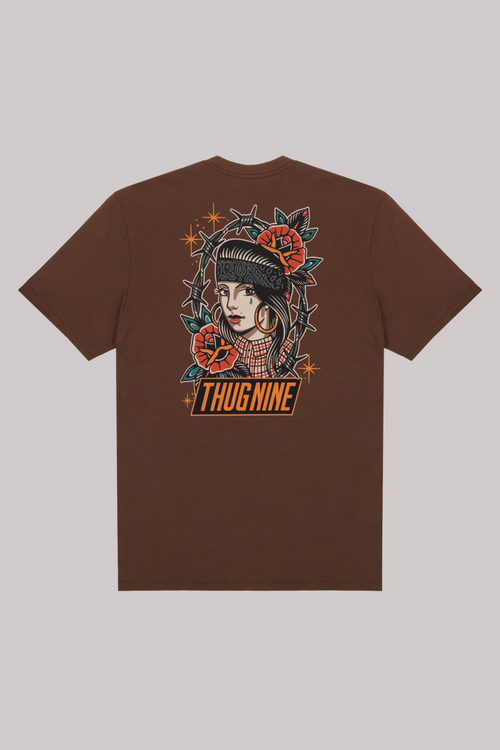CAMISETA THUG NINE CHICANA COLORS