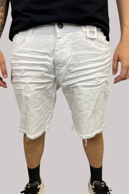 BERMUDA DEGRANT SARJA AMASSADO S/ RASGO BRANCO