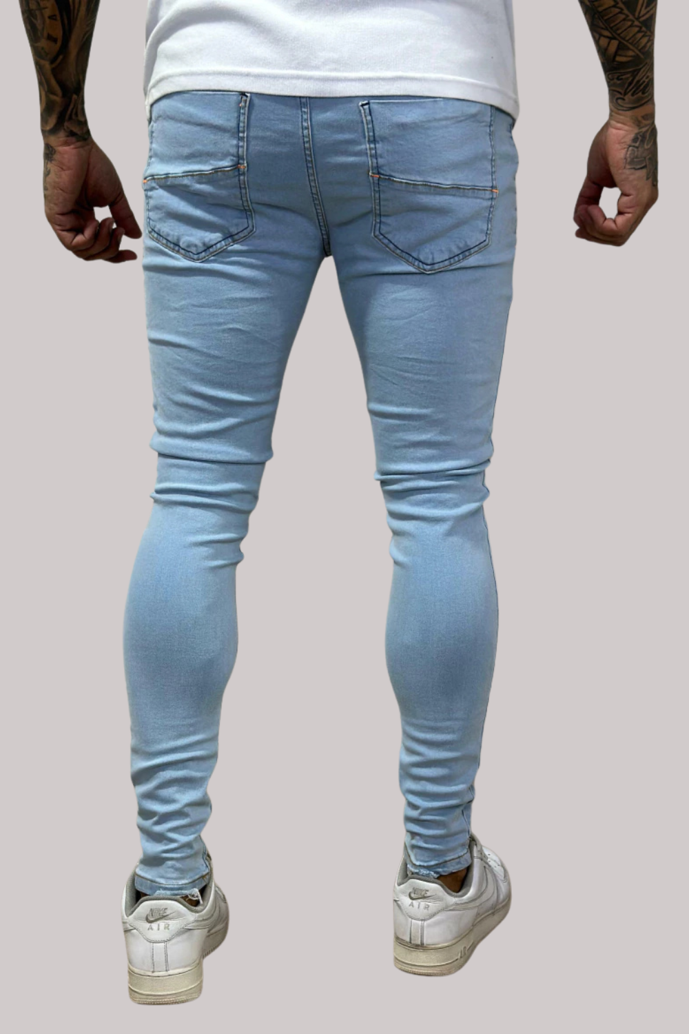 CALÇA LLEVA SUPER SKINNY DESTROYED JEANS CLARO CJLLEVA0044